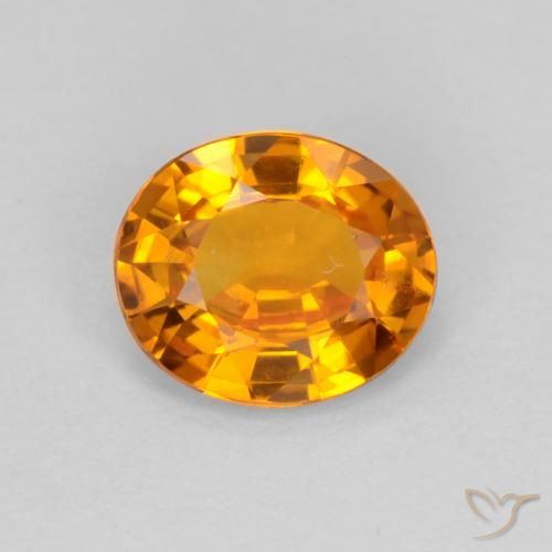 0.70ct 자연스러운 금 사파이어, 타원형, VS