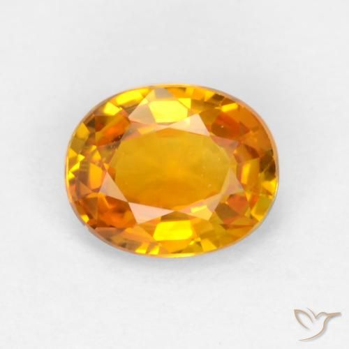 0.53ct 자연스러운 금 사파이어, 타원형, VS