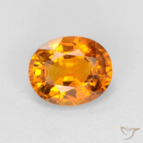 0.72ct 자연스러운 금 사파이어, 타원형, VS