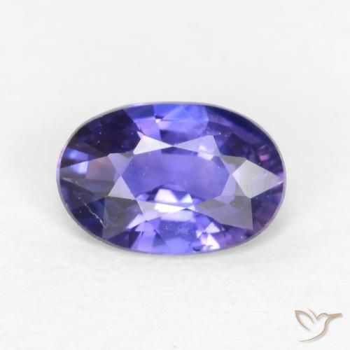 0.51ct 자연스러운 딥 퍼플 사파이어, 타원형, VS-SI