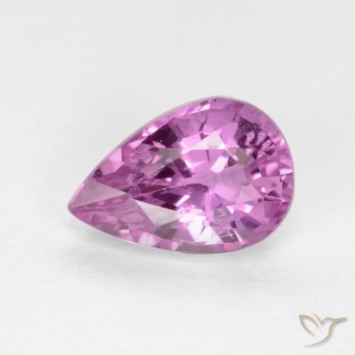 0.60ct 자연스러운 미디엄 라이트 퍼플 사파이어, 배 모양, VS