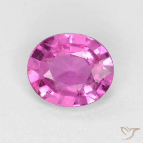 0.49ct 자연스러운 분홍빛이 도는 보라색 사파이어, 타원형, VS