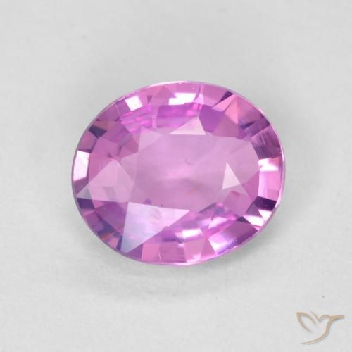 0.49ct 자연스러운 짙은 분홍빛이 도는 보라색 사파이어, 타원형, VVS-VS