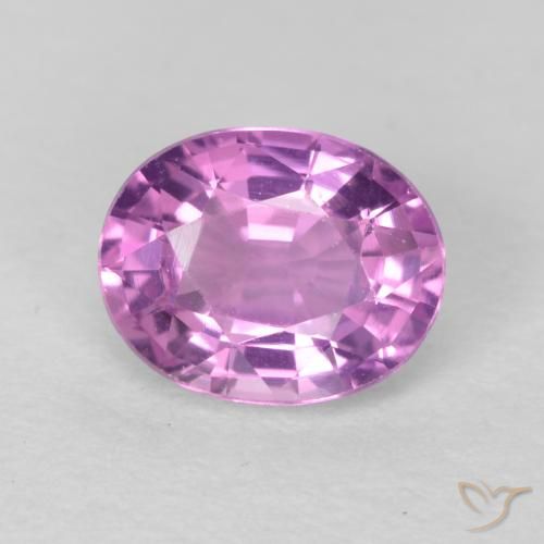 0.61ct 자연스러운 핑크빛이 도는 바이올렛 퍼플 사파이어, 타원형, VVS-VS