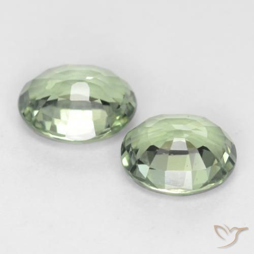 1.58캐럿 천연 Medium Light Green 사파이어 보석, 타원형, VVS-VS