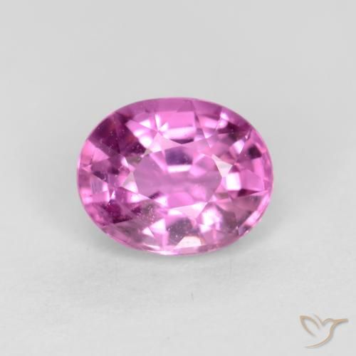 0.54ct 자연스러운 밝은 분홍빛이 도는 보라색 사파이어, 타원형, VS-SI