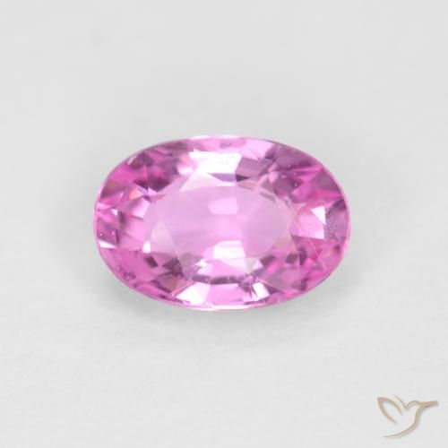 0.56ct 자연스러운 밝은 분홍빛이 도는 보라색 사파이어, 타원형, VVS-VS