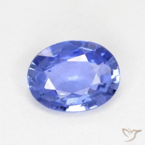 0.48ct 자연스러운 미디엄 블루 사파이어, 타원형, VS