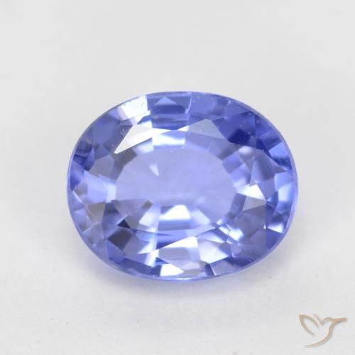 0.77ct 자연스러운 강렬한 바이올렛 블루 사파이어, 타원형, VS