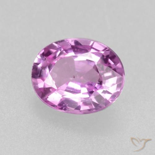0.45ct 자연스러운 분홍빛이 도는 보라색 사파이어, 타원형, VS