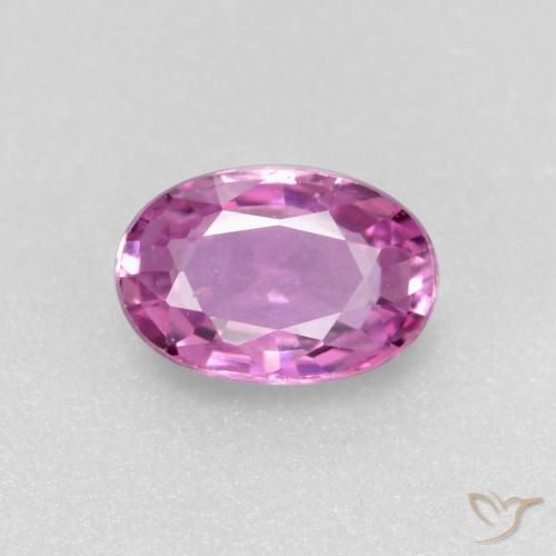 0.50ct 자연스러운 짙은 분홍빛이 도는 보라색 사파이어, 타원형, VVS-VS