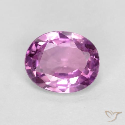 0.43ct 자연스러운 미디엄 퍼플 사파이어, 타원형, VVS-VS