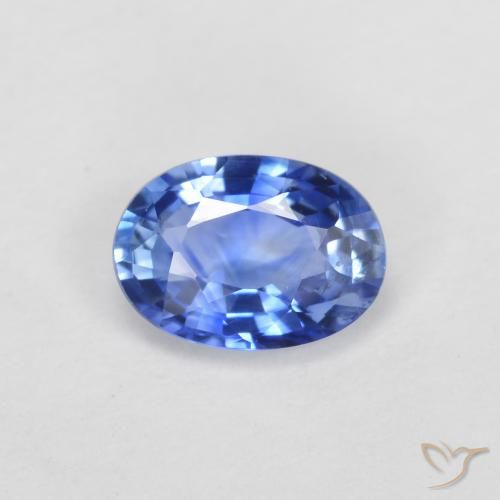 0.54ct 자연스러운 미디엄 다크 블루 사파이어, 타원형, VS