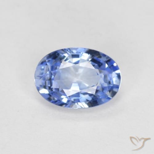 0.56ct 자연스러운 파스텔 블루 사파이어, 타원형, VS