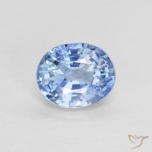 0.51ct 자연스러운 파스텔 블루 사파이어, 타원형, VS-SI