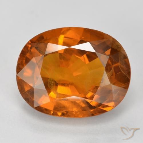 5.58ct 자연스러운 딥 오렌지 사파이어, 타원형, VS-SI