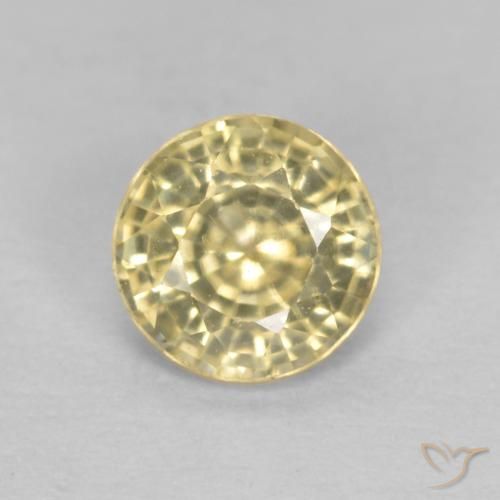 0.52ct 자연스러운 크림 사파이어, 둥근, VS