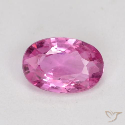 0.60ct 자연스러운 딥 핑크 사파이어, 타원형, VS-SI