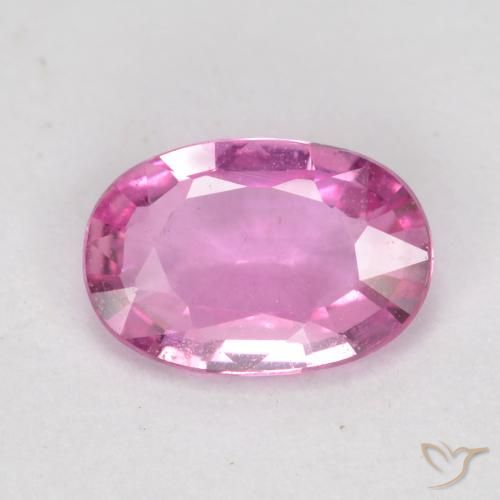 0.66ct 자연스러운 밝은 분홍빛이 도는 보라색 사파이어, 타원형, VS-SI