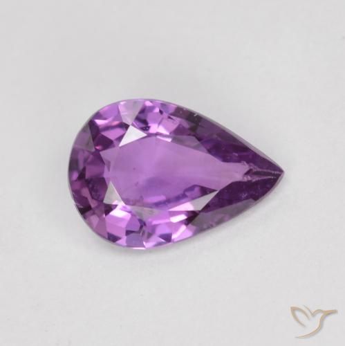 0.47ct 자연스러운 보라색 보라색 사파이어, 배 모양, VS