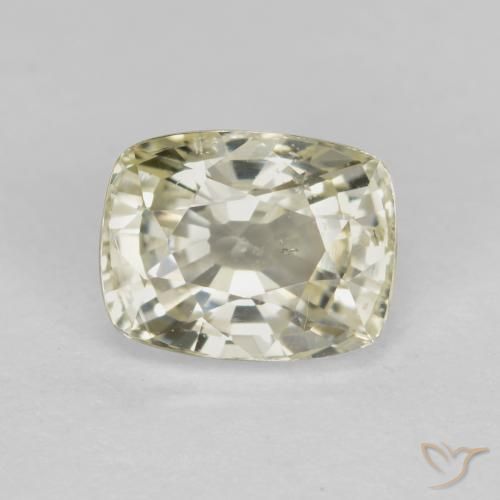 1.43ct 자연스러운 옅은 노랑 사파이어, 방석, VS