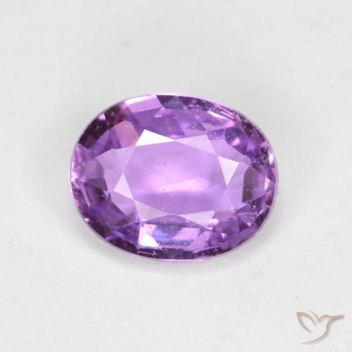 0.70ct 자연스러운 미디엄 퍼플 사파이어, 타원형, VS
