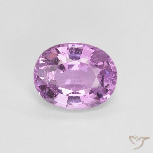 0.84ct 자연스러운 핑크빛이 도는 바이올렛 퍼플 사파이어, 타원형, VS-SI