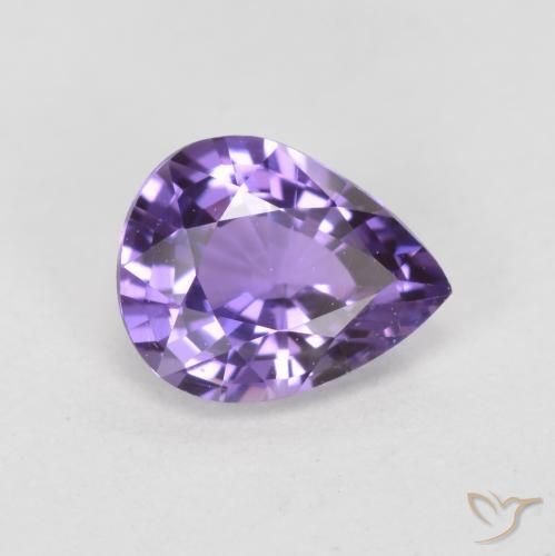 0.66ct 자연스러운 인텐스 바이올렛 사파이어, 배 모양, VS-SI
