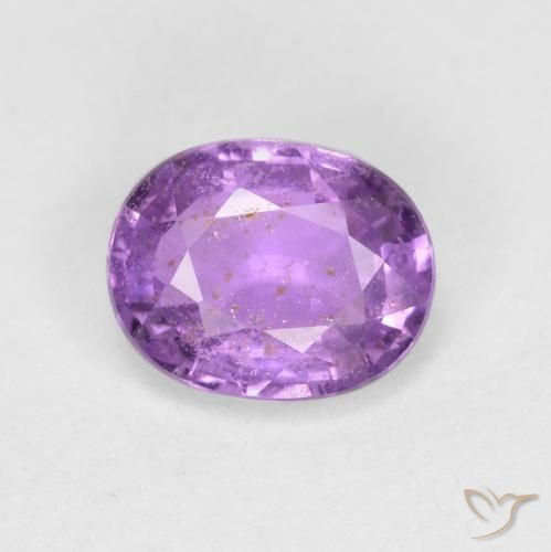 0.77ct 자연스러운 보라색 보라색 사파이어, 타원형, VS-SI