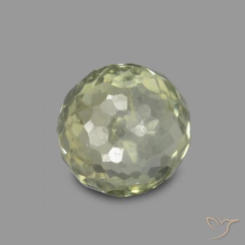 0.59ct 자연스러운 황록색 사파이어, 둥근, VS-SI