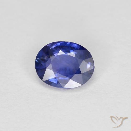 0.39ct 자연스러운 바이올렛 블루 사파이어, 타원형, VS