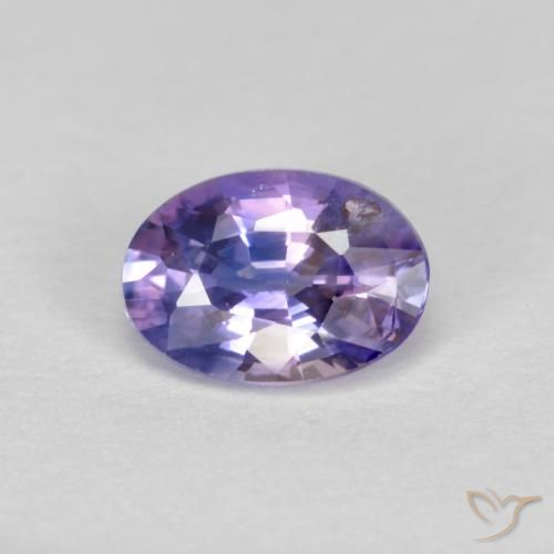 0.57ct 자연스러운 미디엄 라이트 바이올렛 사파이어, 타원형, VS
