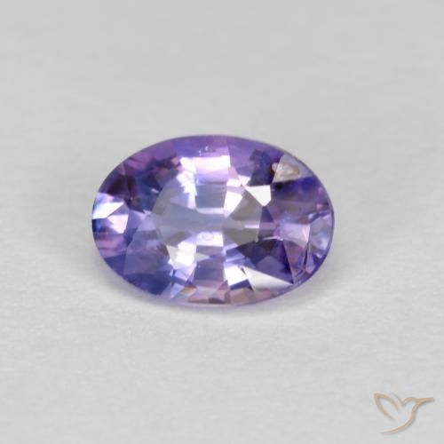 0.57캐럿 천연 미디엄 라이트 바이올렛 사파이어, 타원형 컷, VS