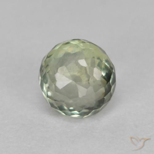 0.56ct 자연스러운 라이트 포레스트 그린 사파이어, 둥근, VVS-VS