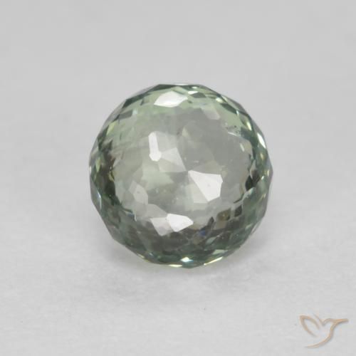 0.55ct 자연스러운 모시 그린 사파이어, 둥근, VS