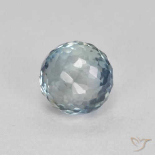 0.48ct 자연스러운 하늘색 사파이어, 둥근, VS