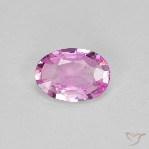 0.54ct 자연스러운 라이트 로얄 퍼플 핑크 사파이어, 타원형, VVS