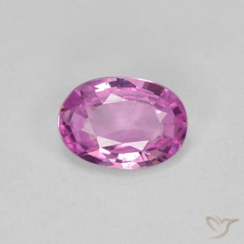 0.73ct 자연스러운 분홍빛이 도는 보라색 사파이어, 타원형, VVS