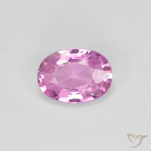 0.65ct 자연스러운 라이트 로얄 퍼플 핑크 사파이어, 타원형, VVS