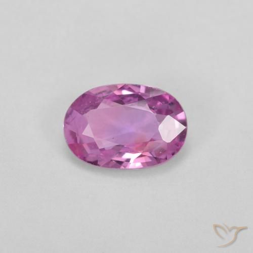 0.55ct 자연스러운 분홍빛이 도는 보라색 사파이어, 타원형, VVS