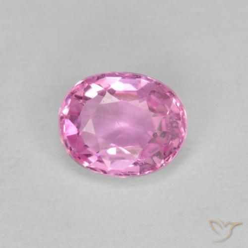 0.47ct 자연스러운 미디엄 핑크 사파이어, 타원형, VS
