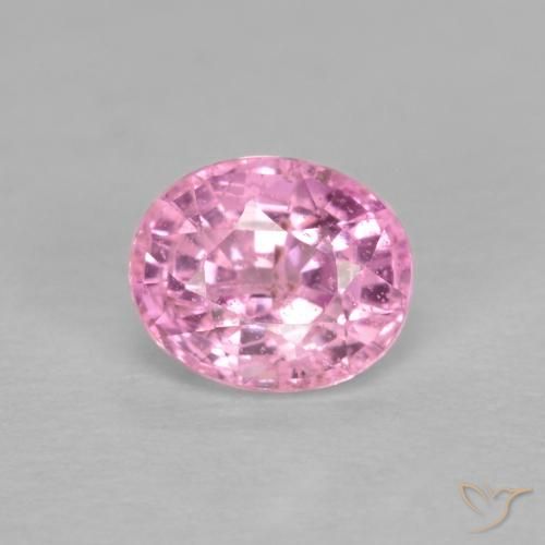 0.56ct 자연스러운 매우 밝은 분홍색 사파이어, 타원형, VS-SI