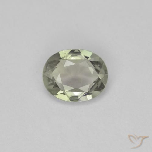0.73ct 자연스러운 흙빛 녹색 사파이어, 타원형, VVS-VS
