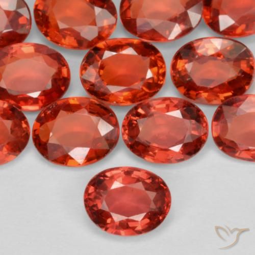0.45ct 자연스러운 밝은 빨간색 사파이어, 타원형, VS