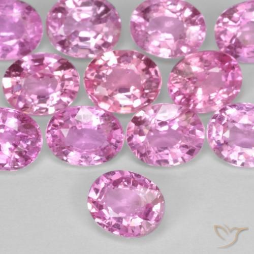 0.40캐럿 천연 딥 핑크 사파이어, 타원형 컷, VS