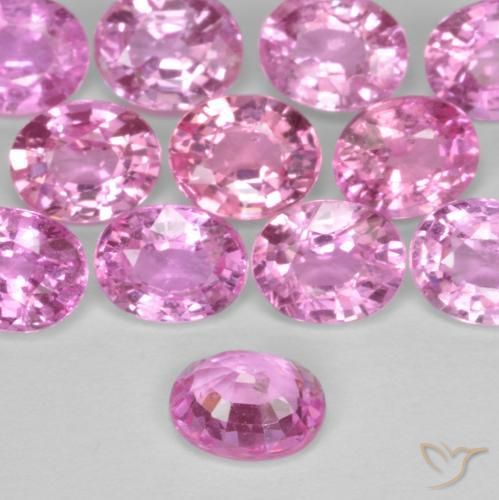 0.40캐럿 천연 딥 핑크 사파이어, 타원형 컷, VS