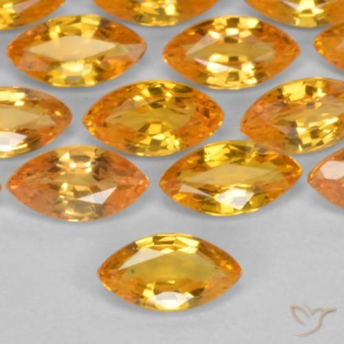 0.19ct 자연스러운 금 사파이어, 보석, VS