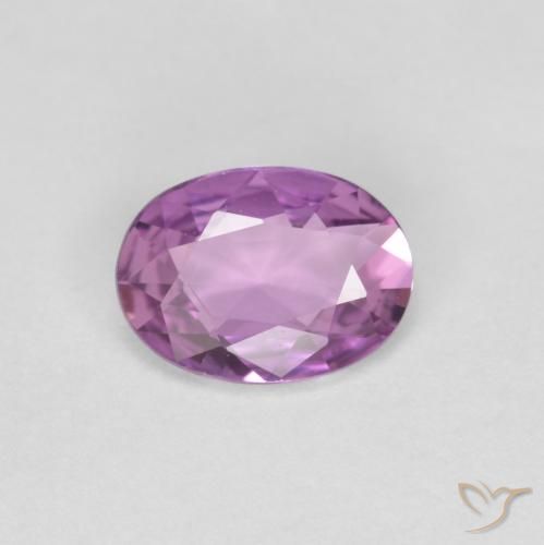 0.70ct 자연스러운 핑크빛이 도는 바이올렛 퍼플 사파이어, 타원형, VVS