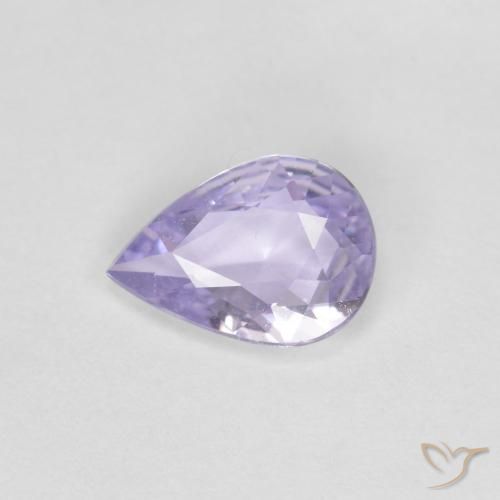 0.62ct 자연스러운 분홍빛이 도는 보라색 사파이어, 배 모양, VVS