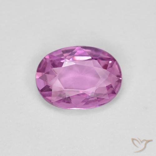 0.71ct 자연스러운 강렬한 분홍빛이 도는 보라색 사파이어, 타원형, VVS-VS